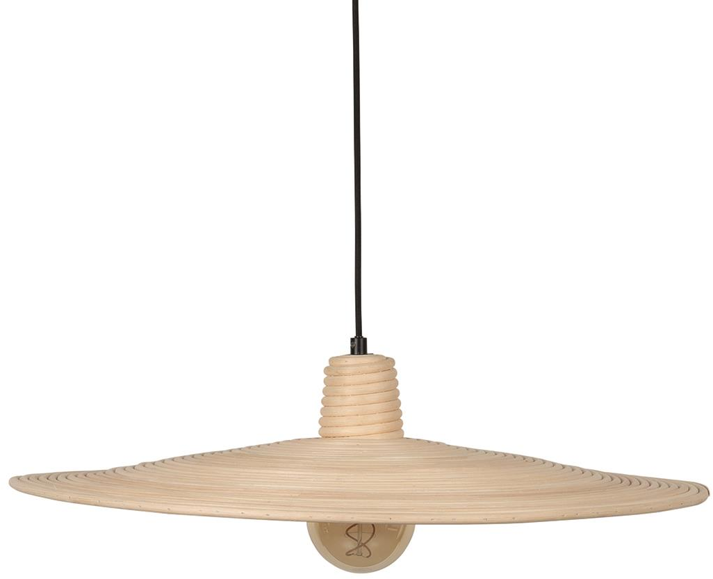 Pendellampe Zuiver Balance i Stenlysgrå Rattan 60 cm