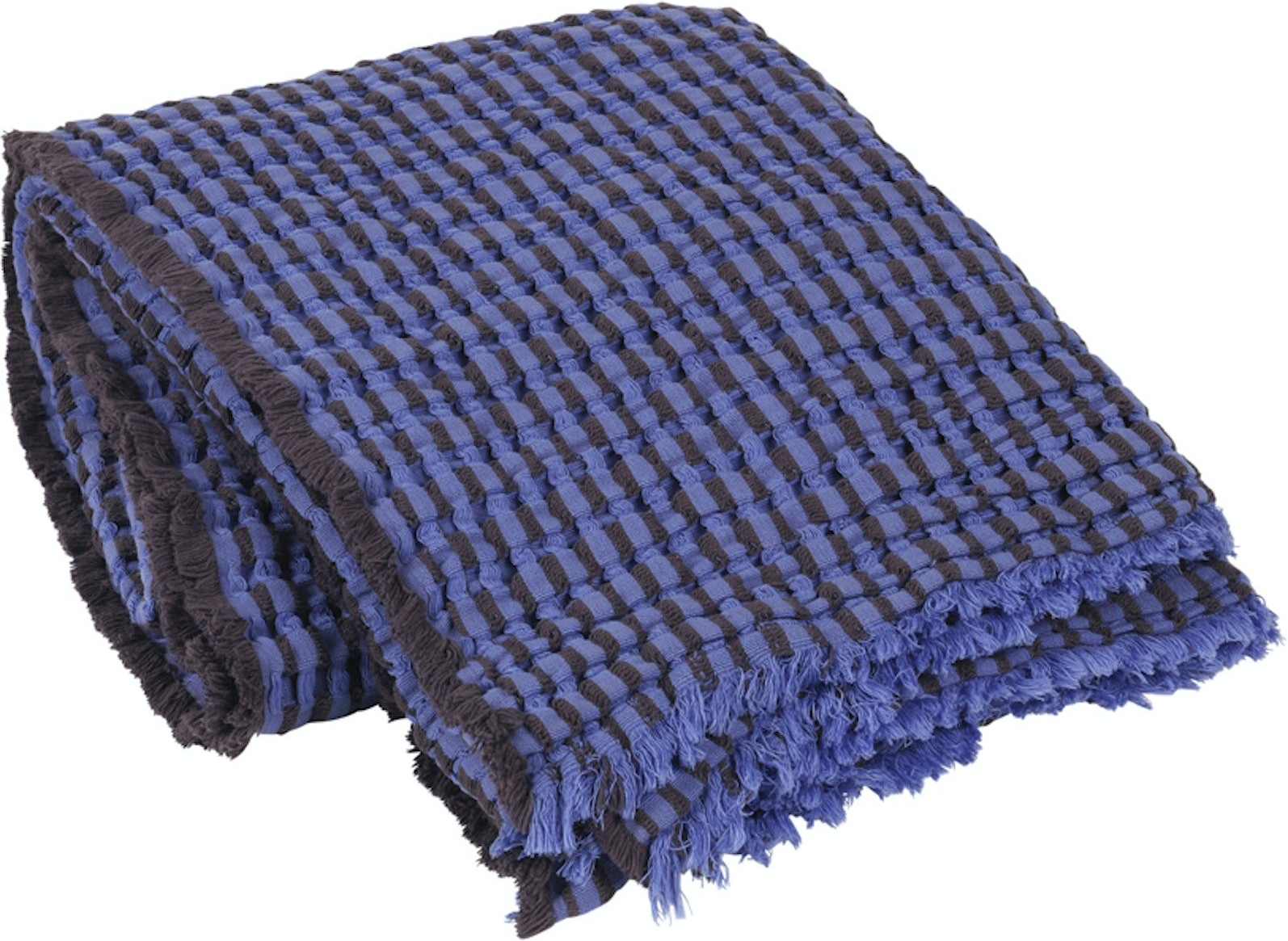 Broste Copenhagen Linda Plaid Tæppe - Blå 130x180 cm