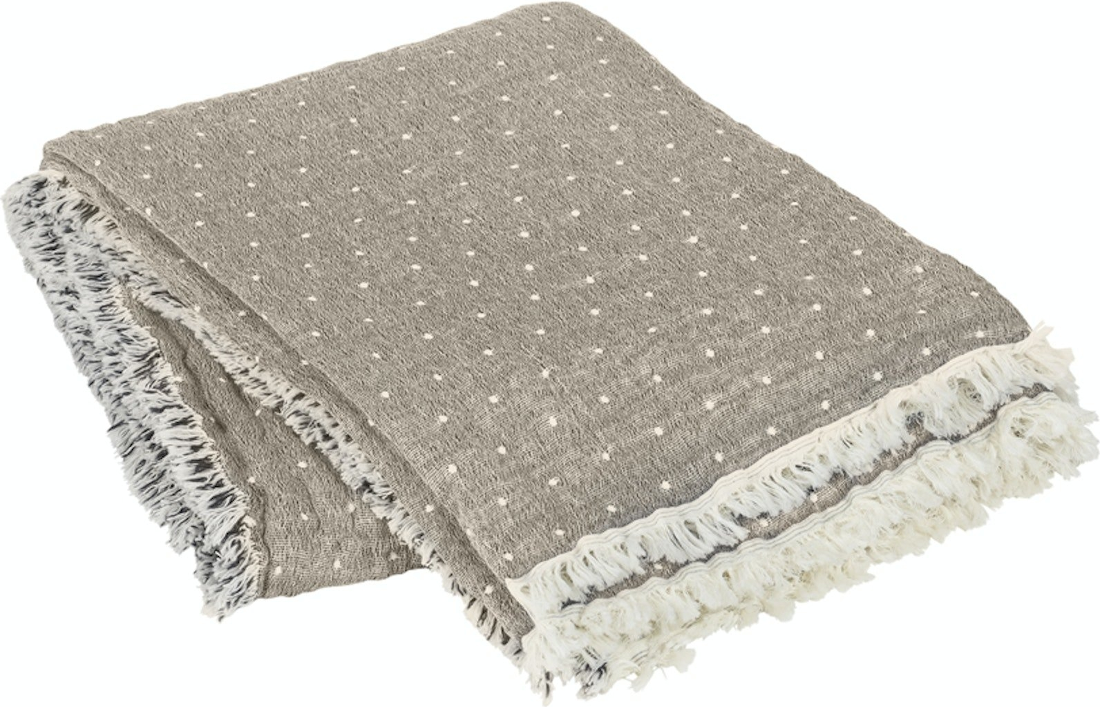 Plaid Tæppe Paula fra Broste Copenhagen - Beige 130x180 cm