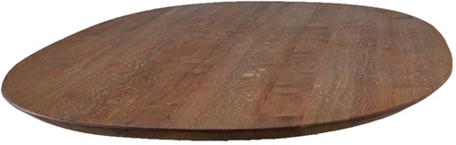 Oval Plankebordplade 80x140 cm i Mocca Egetræ – Eksklusiv kvalitet