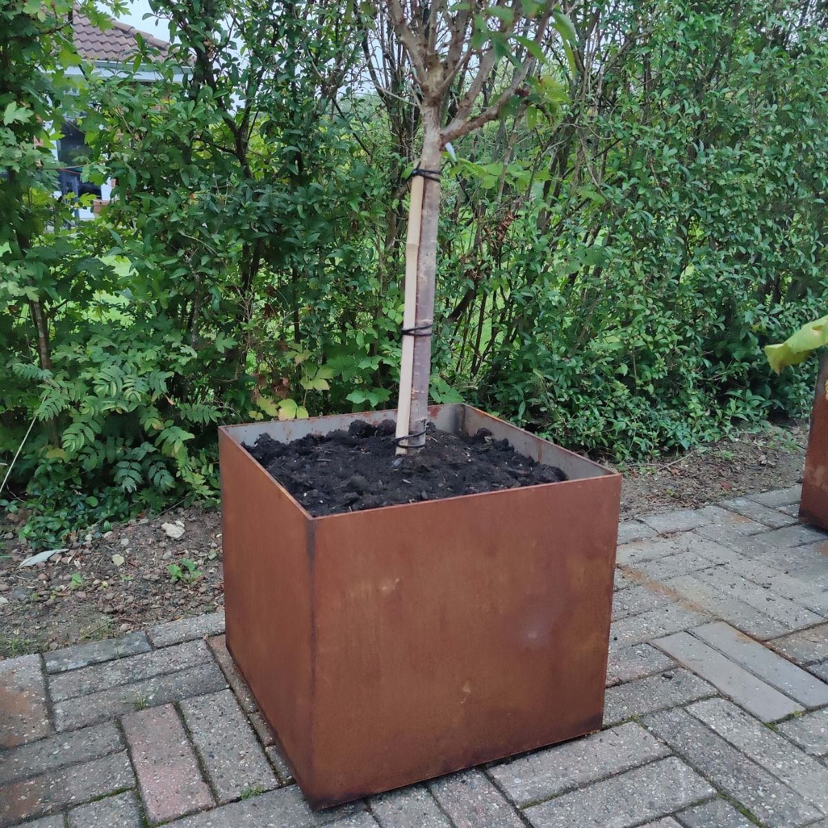 Plantekumme     Mm Stålplade Med Målene 40   40   35 Cm  Skjultehjul