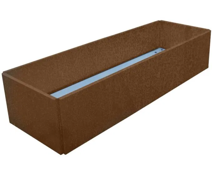 Plantekumme  120x40x25cm  Skjulte Hjul