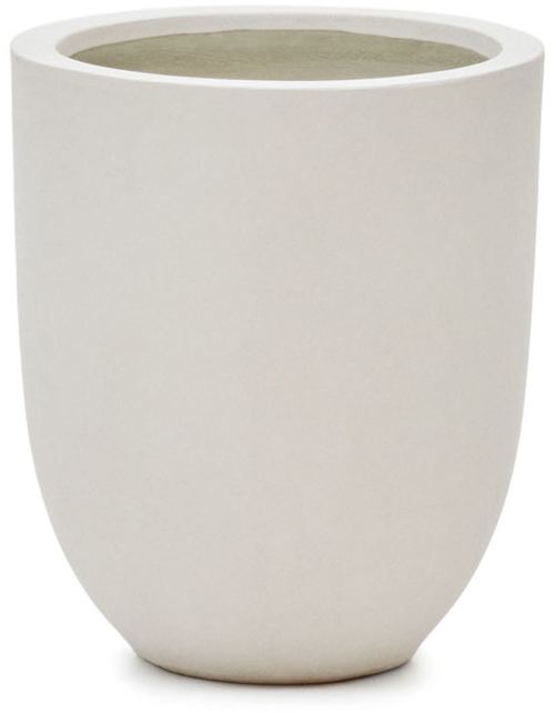 Plantepotte Og Krukke Kave Home Aiguablava Hvid Cementfiber ø39 Cm Nordisk Moderne Design