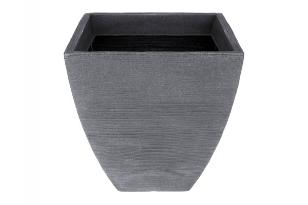 Plastkrukke   Riller 40x40x42 Cm Grå