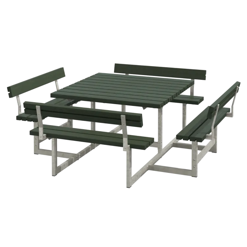 Plus Picnic Bord Bænkesæt     Ryglæn 224 Cm Grøn 188812-11