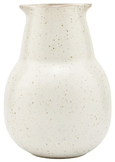 Porcelænskande Mælke- Flødekande House Doctor Pion Grå Hvid ø5 5ã 12 Cm
