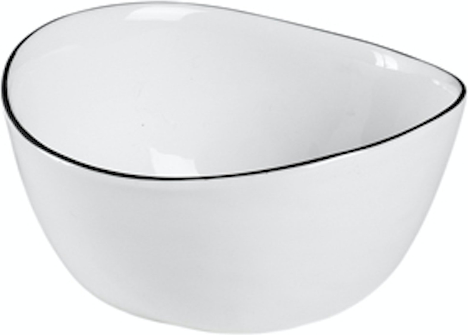Elegant porcelænsskål i hvid og sort fra Broste Copenhagen