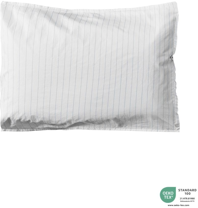 Pudebetræk Bynord Dagny Percalevævet økologisk Bomuld 50x70 Cm Snow    Ocean Oeko-tex 100