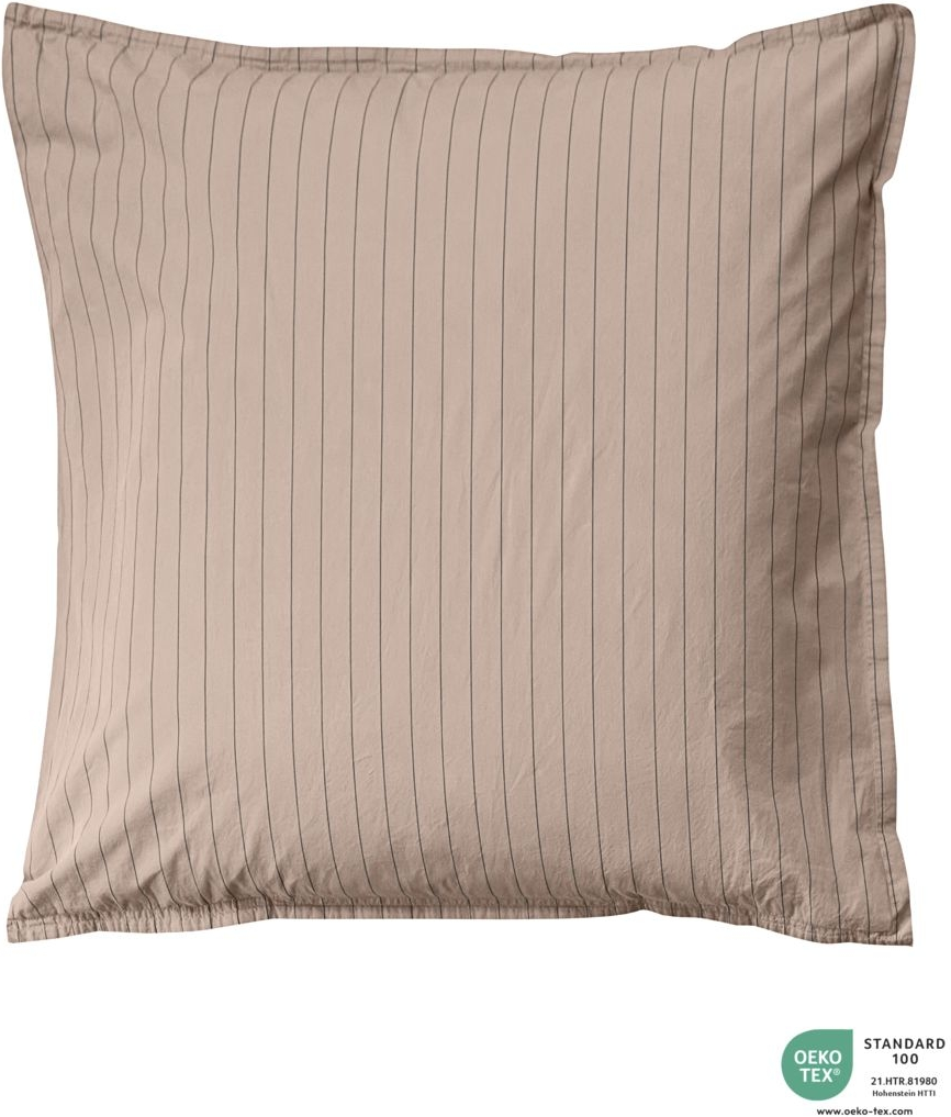 Pudebetræk Bynord Dagny 80x80 Cm Straw    Bark   økologisk Bomuld Percale Oeko-tex 100 Med Kuvertlukning
