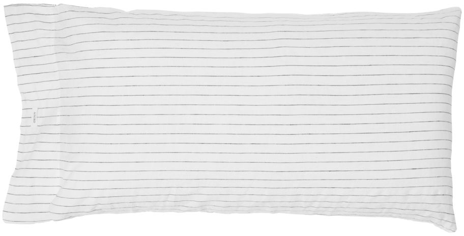 Pudebetræk Bynord Gunhild Snow    Coal Hør Stonewash 50x90 Cm