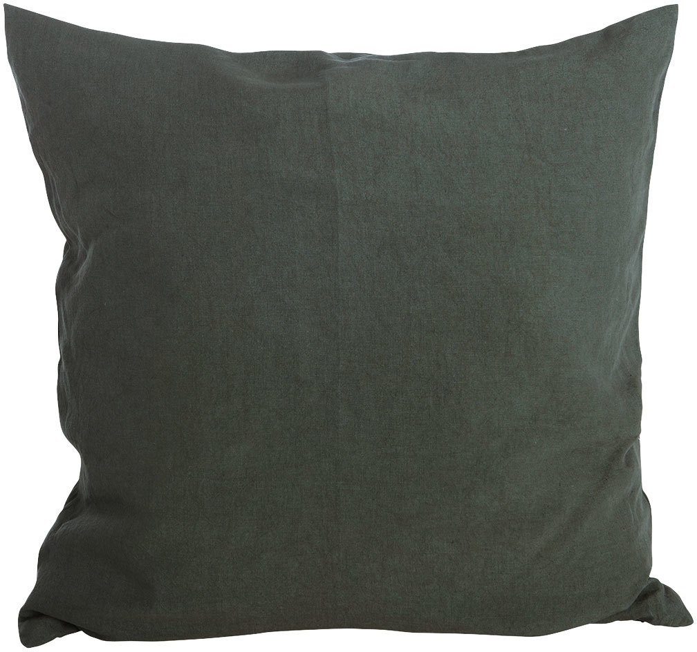 Pudebetræk House Doctor Simple Armygrøn 60x60 Cm 100  Hør