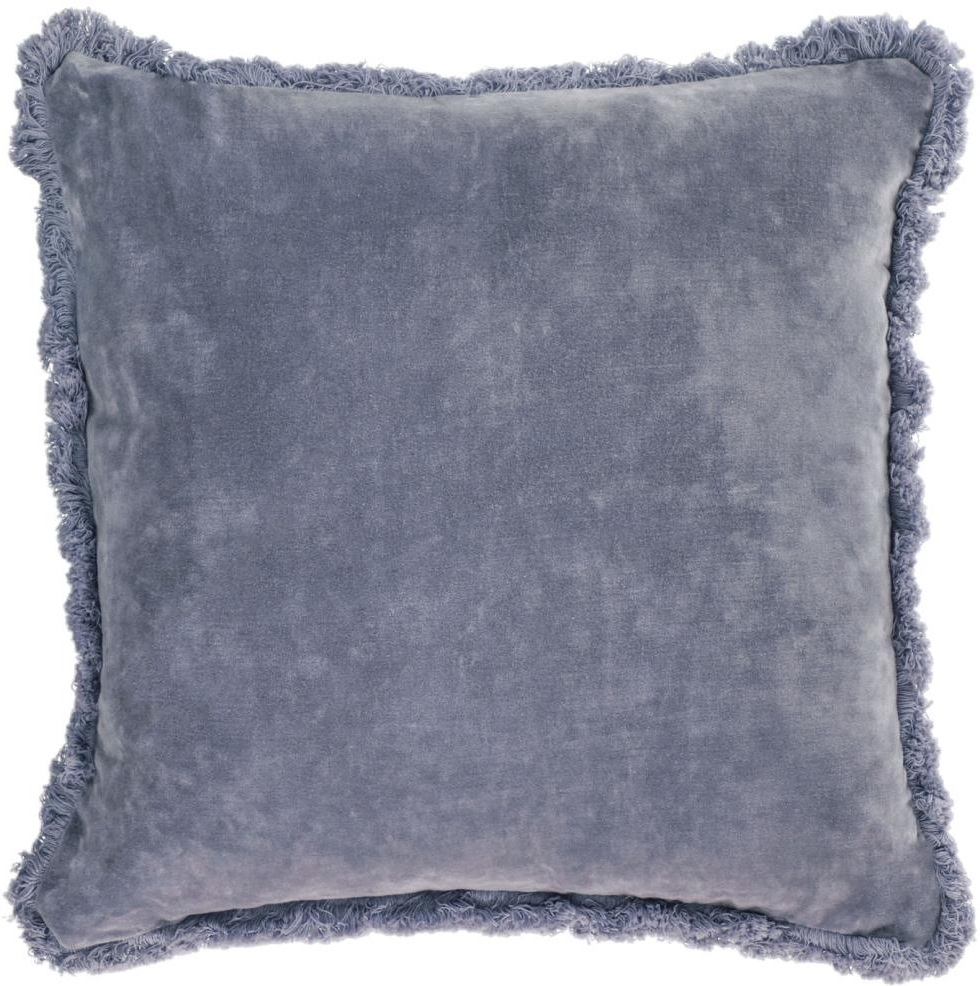 Pudebetræk Kave Home Cedella Blå Bomuldsvelvet 45x45 Cm 100 Bomuld Bæredygtigt Design