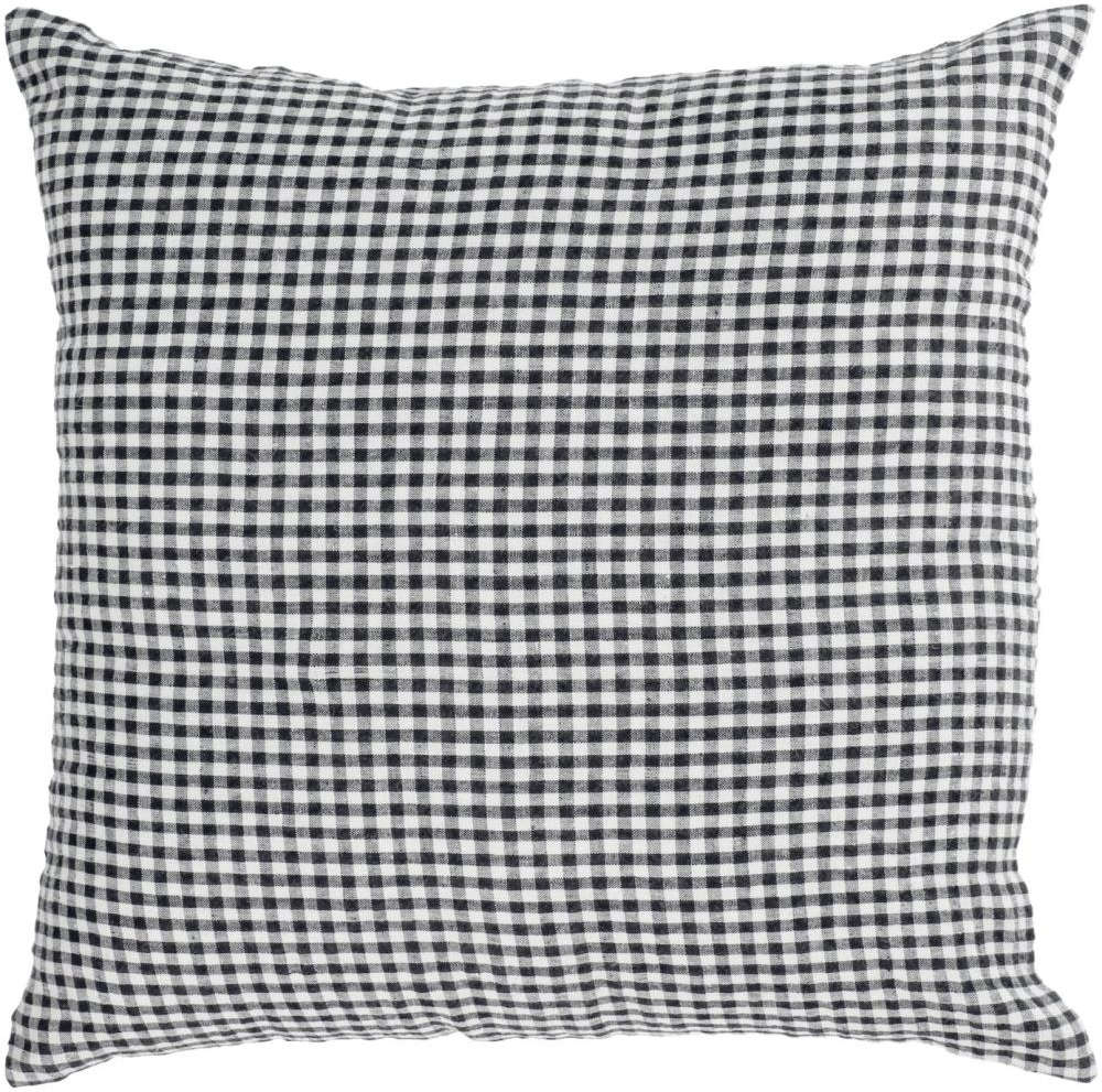 Pudebetræk Kave Home Hilaria 45x45 Cm Sort Hvid 100 Hør Gingham