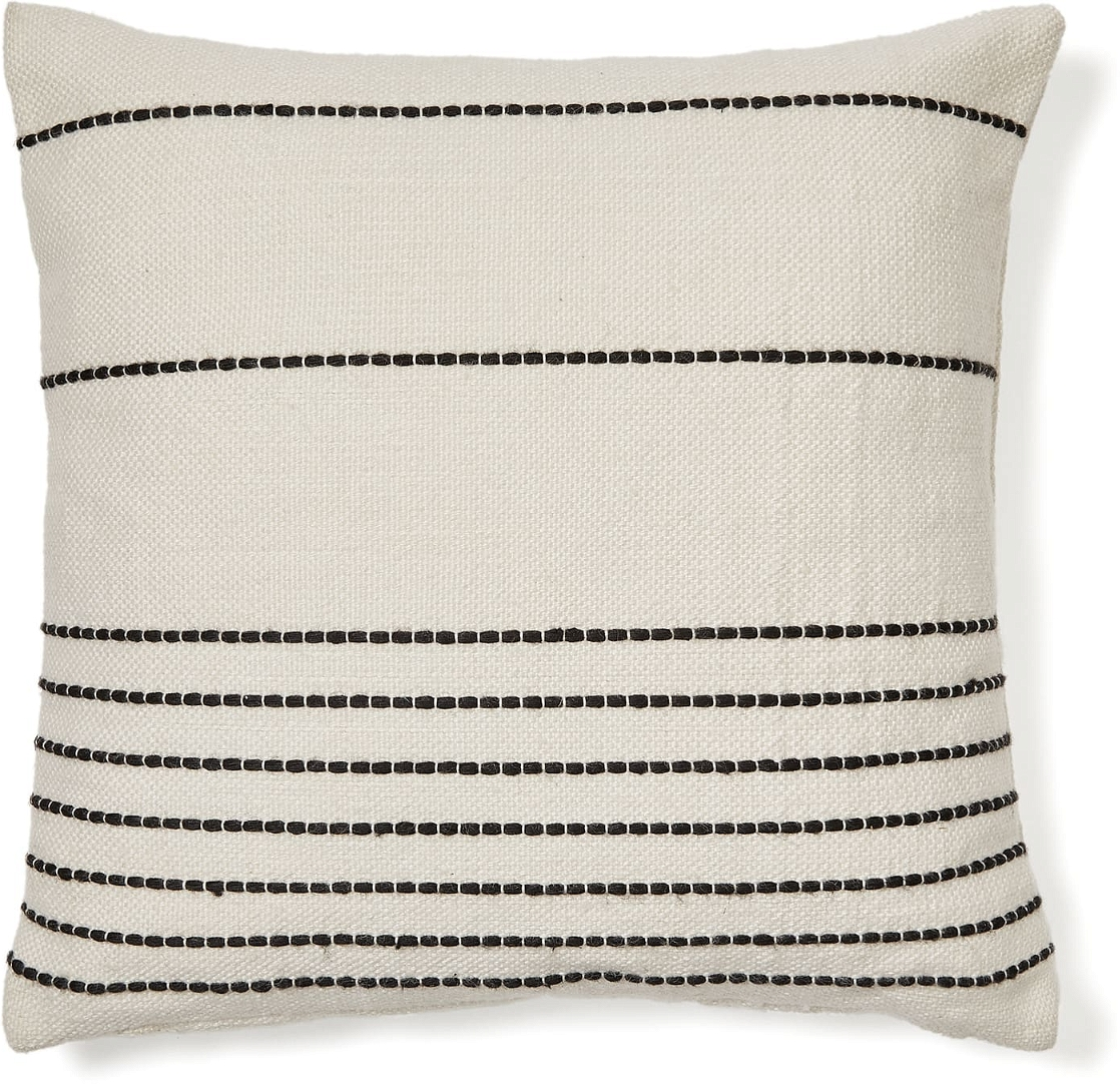 Broderet Pudebetræk Kave Home Polp - Sort/Hvid 45x45 cm