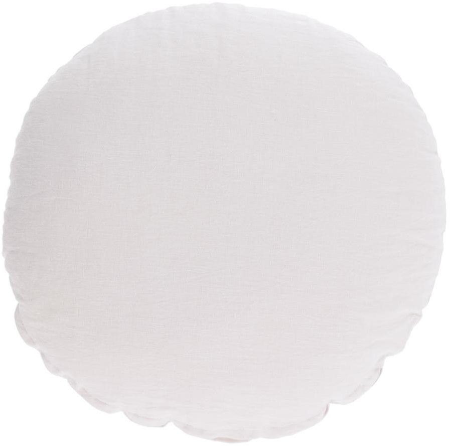 Pudebetræk Kave Home Tamanne 100  Hør  45x45 Cm Hvid  Maskinvaskbart Med Lynlås