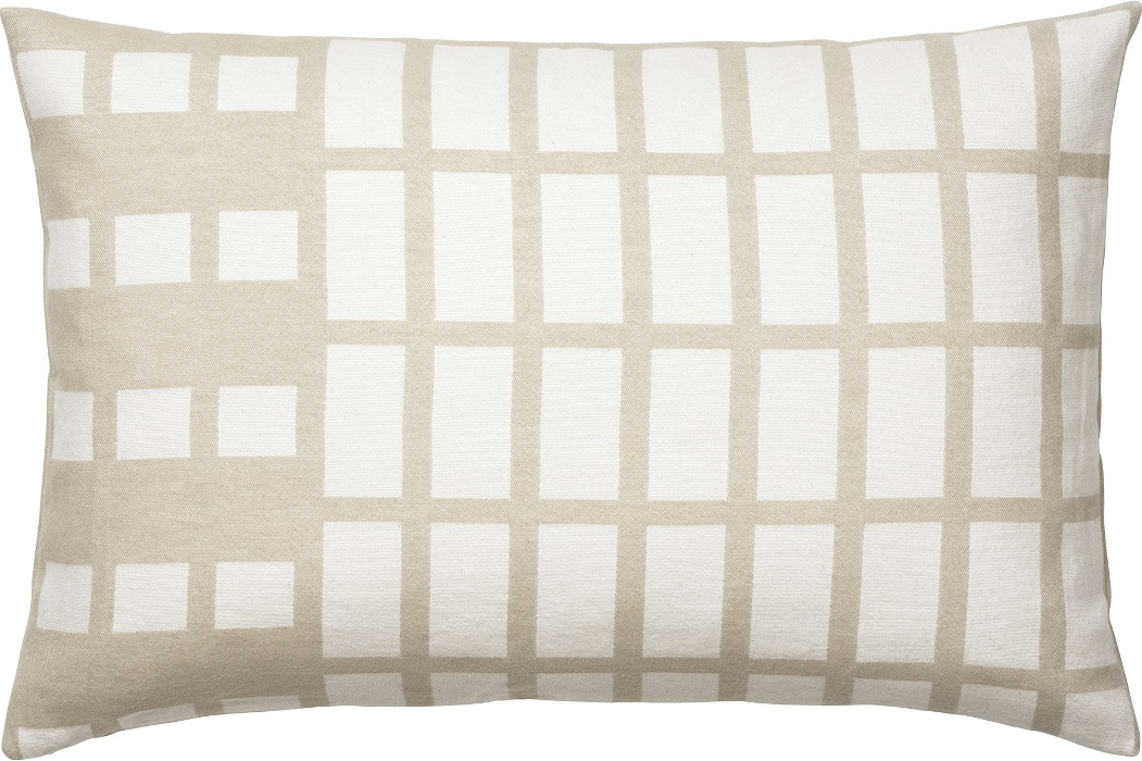 Pudebetræk Kristina Dam Contemporary Geometrisk Design   100  Børstet Oeko-tex Bomuld  Beige Og Off-white