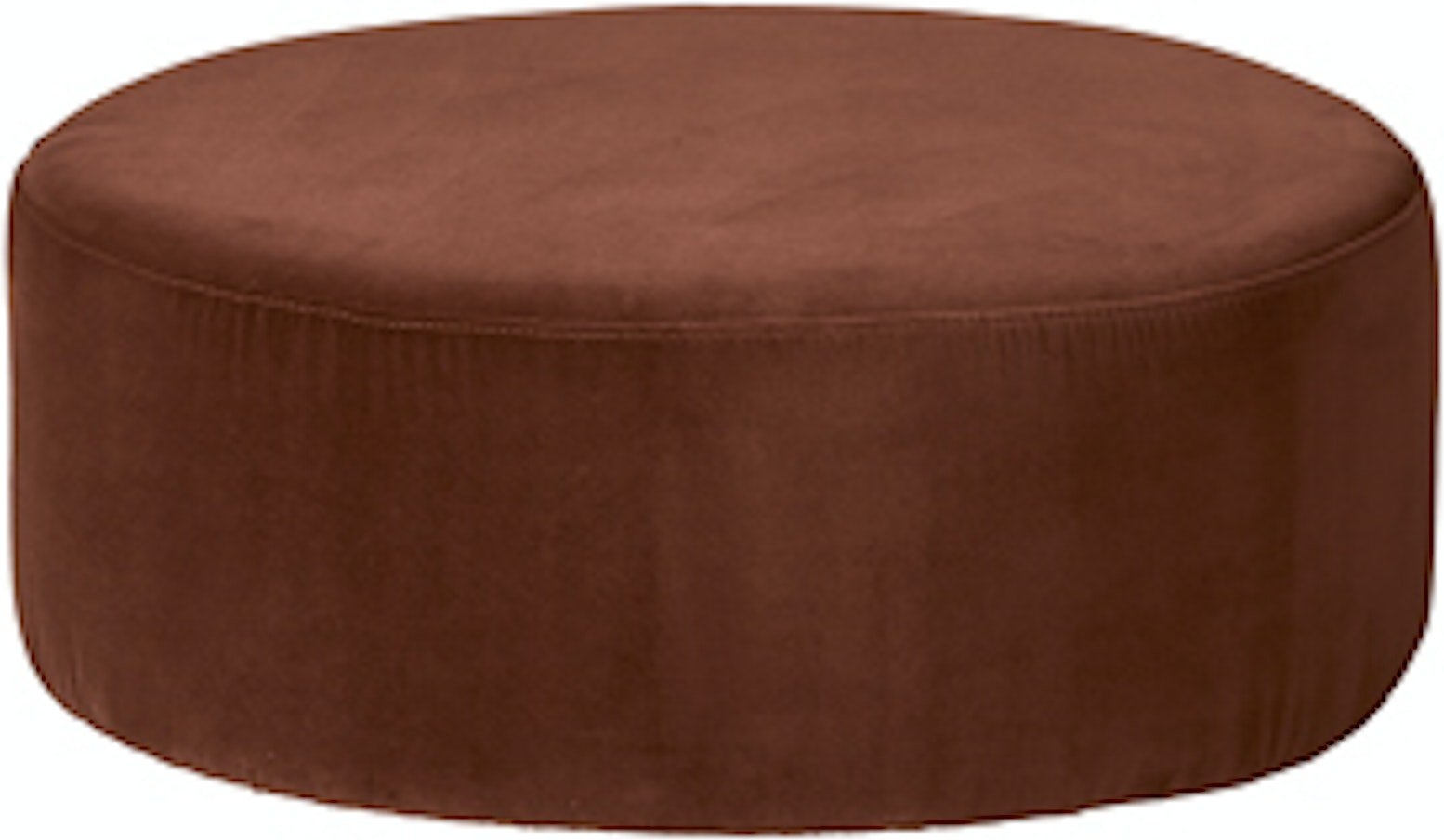 Elegant brun velourpuf fra Broste Copenhagen – Ø82 cm