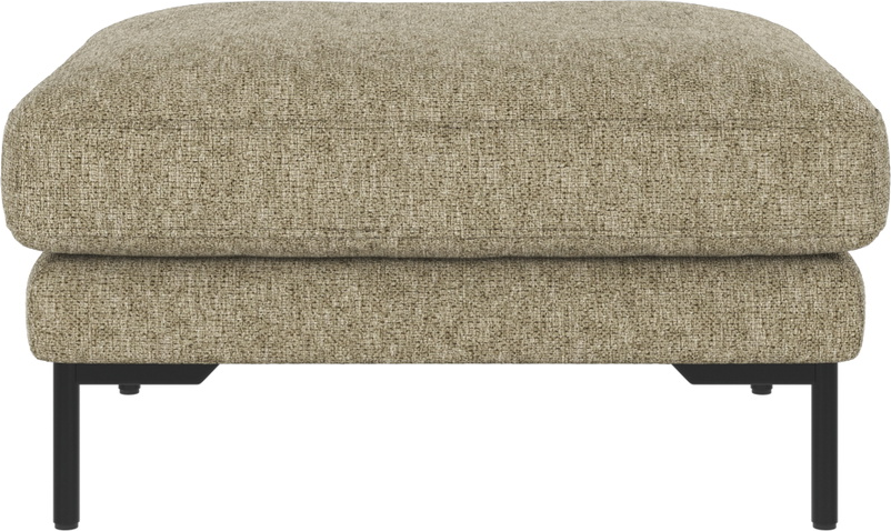 Puf Fodskammel Rowico Corwin Max 55 Grøn Med Sorte Pulverlakerede Metalben 84x64x45 Cm