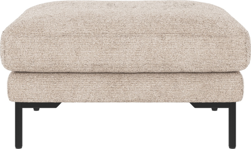 Puf Fodskammel Til Sofa Rowico Corwin Lysegrå Med Sorte Metalben 84ã 64ã 45 Cm