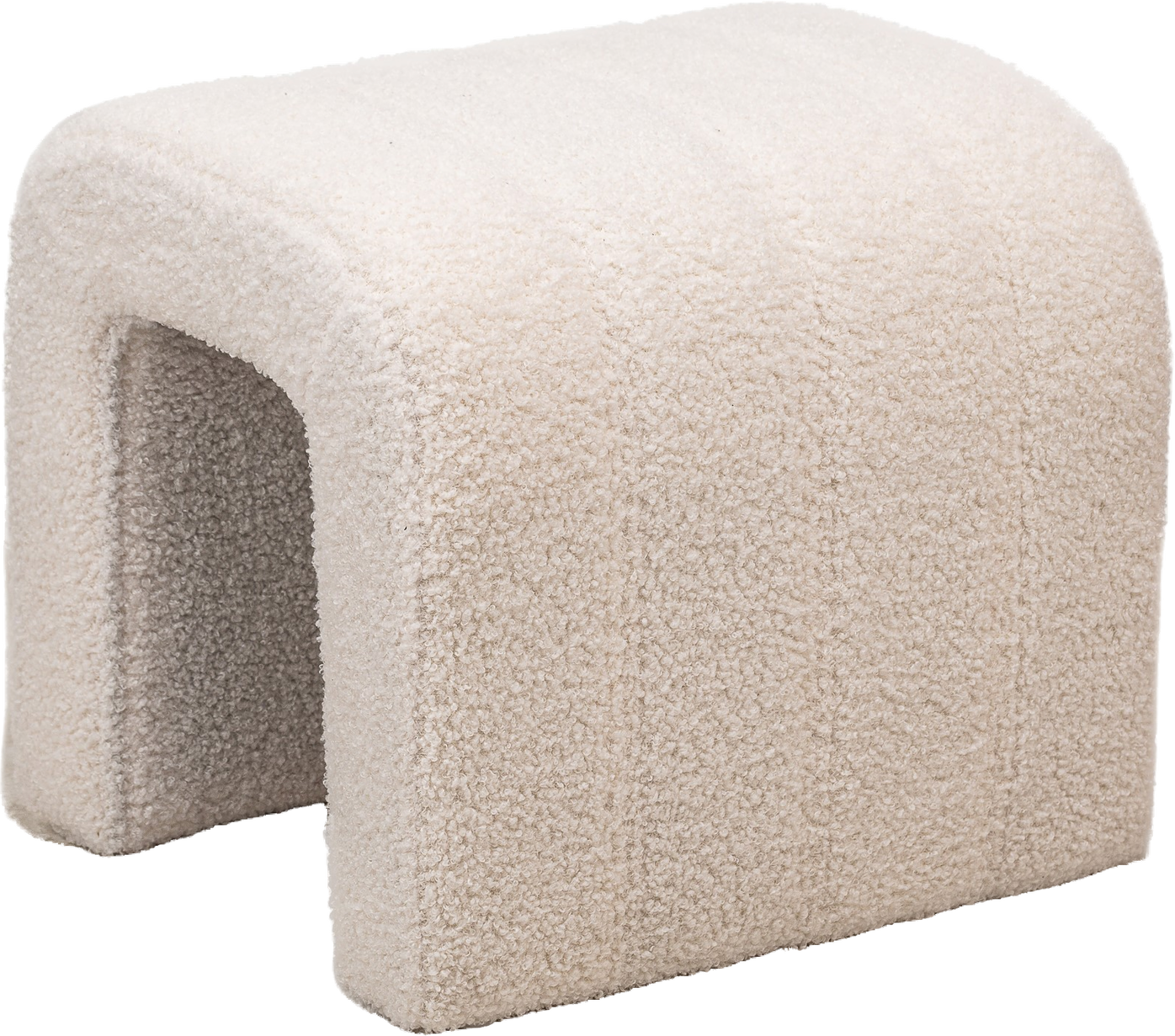 Puf Nordlys Furniture Cebu Bouclé Hvid H36ã B41ã D35 Cm