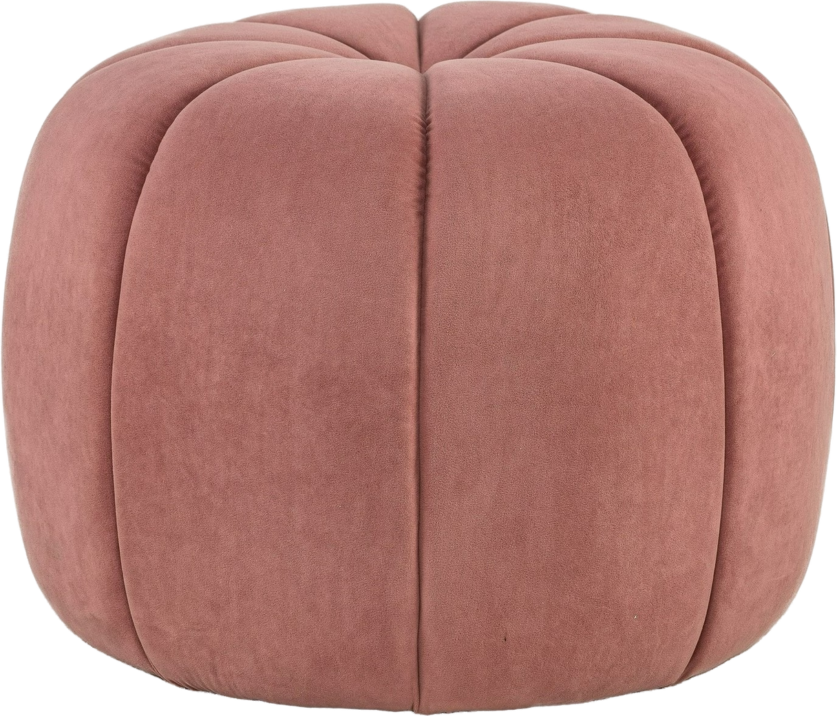 Puf Nordlys Furniture Fjord Lyserød Fløjl ø50 H38 Cm Fodskammel Med Træbase Oeko-tex