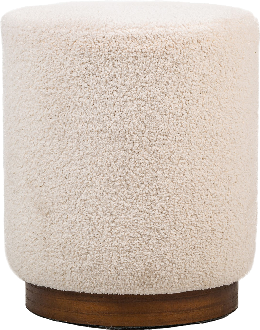 Puf Nordlys Furniture Soka   Hvid Bouclé Fodskammel H42x35x35 Cm
