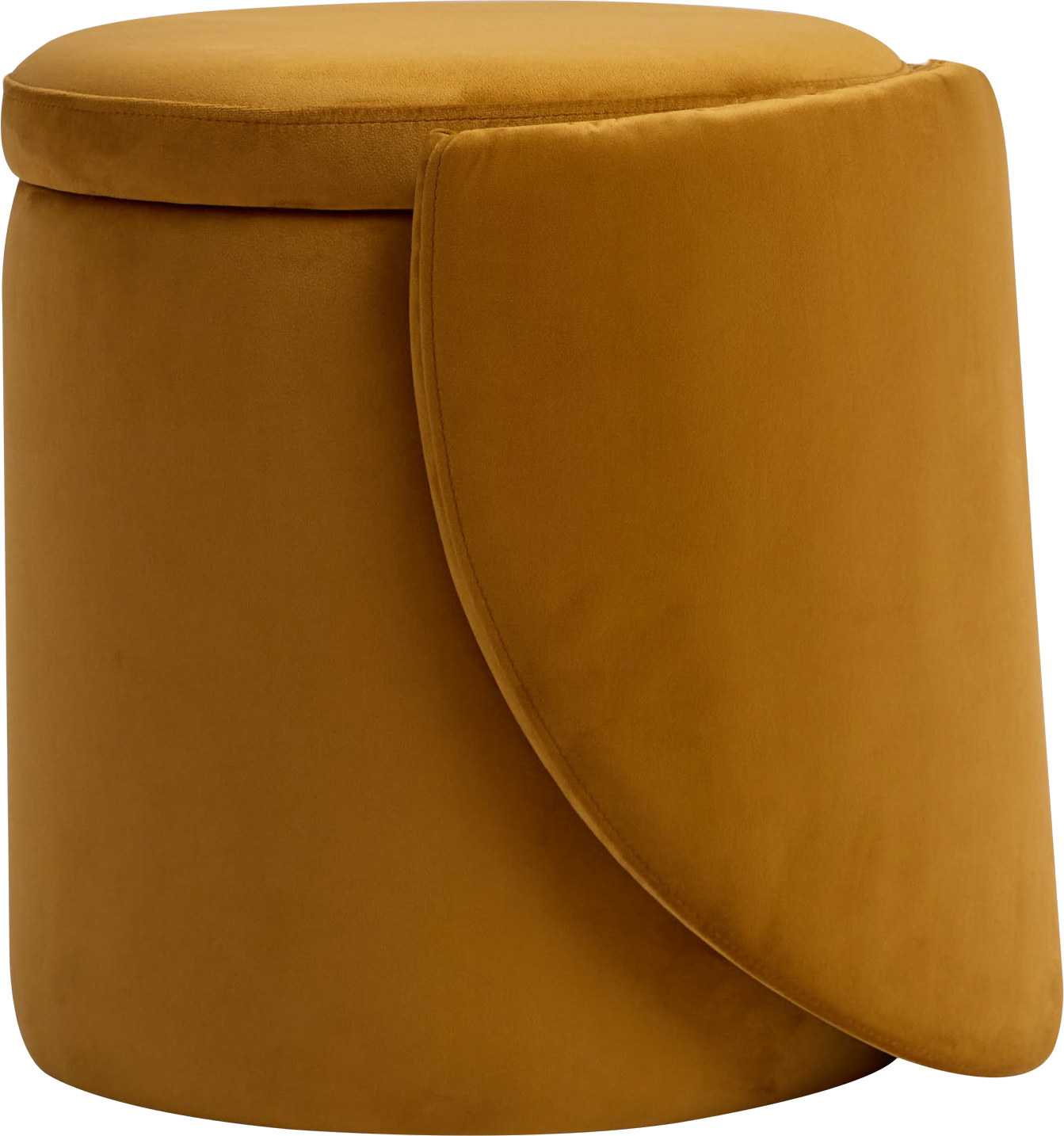 Puf Nordlys Furniture Umea Gul Fløjl Siddepuf Og Fodskammel Skandinavisk Design