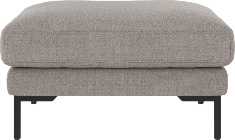 Puf Rowico Corwin Rita 167 Lys Grå Sort H45xb84xd64cm Stof Metal
