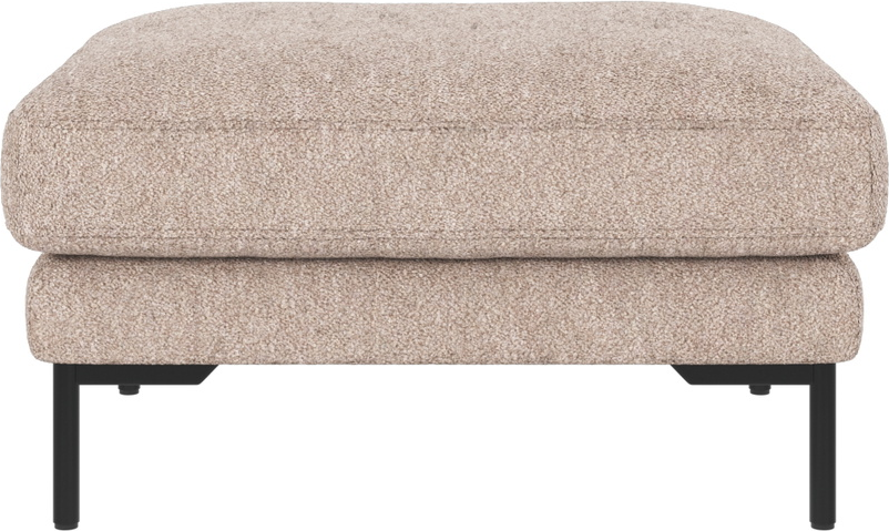 Puf Til Sofa Rowico Corwin   Lysebeige Alice 01-stof Med Sorte Pulverlakerede Metalben 84x64x45 Cm