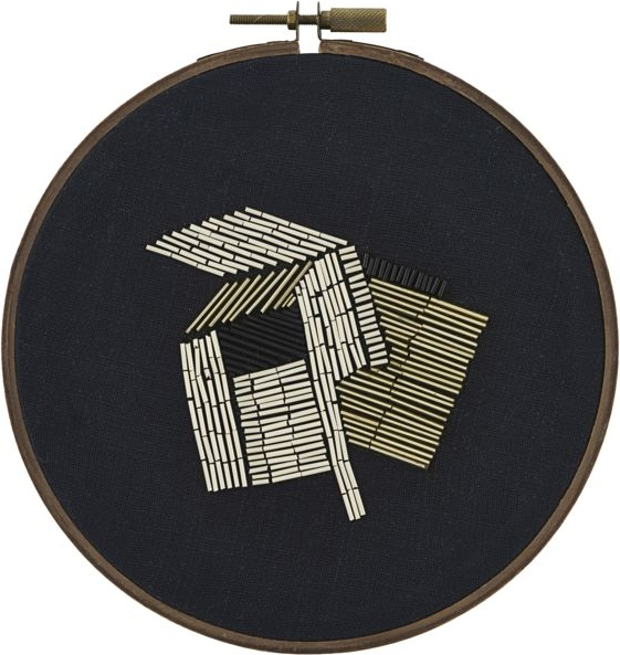 Pyntegenstand House Doctor Beads ø25 Cm Sort   Væg- Og Hyldedekoration   Bomuld   Mdf