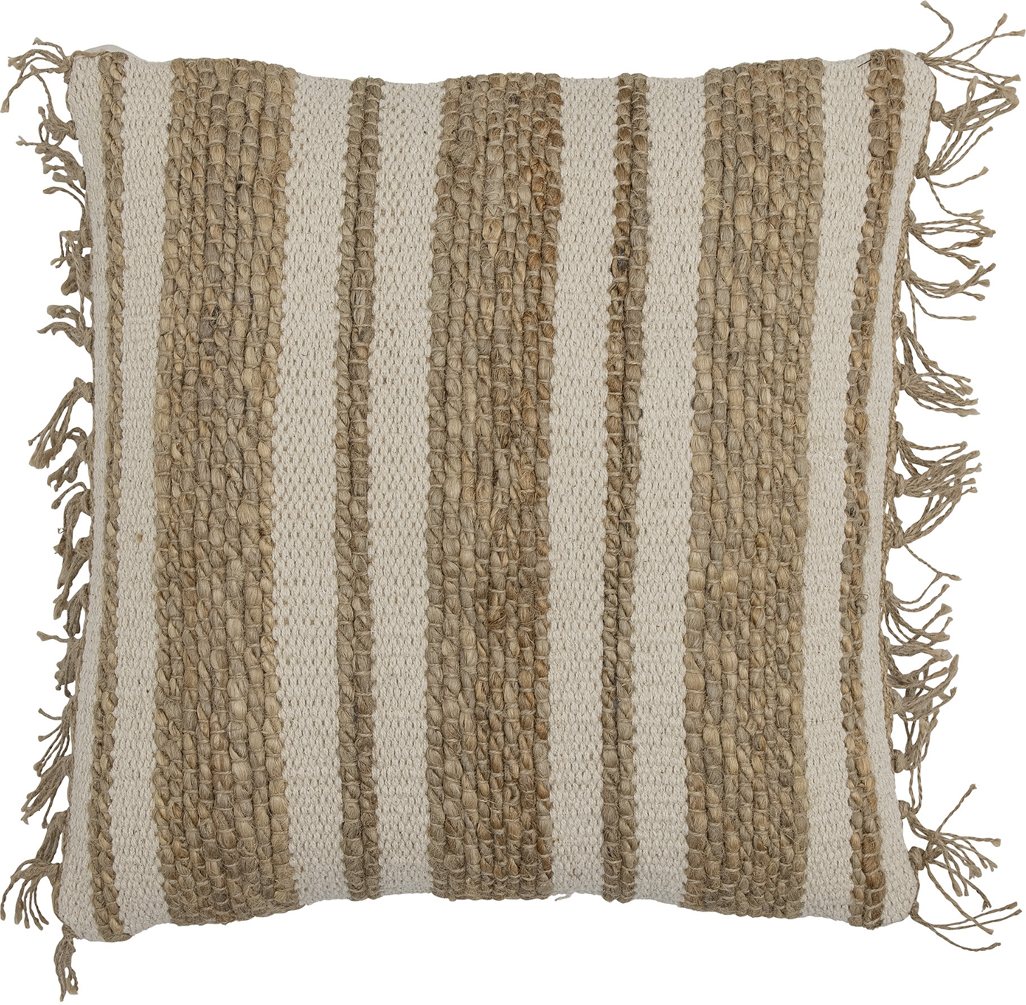Pyntepude Bloomingville Felippa Jute Natur Med Frynser 45x45 Cm