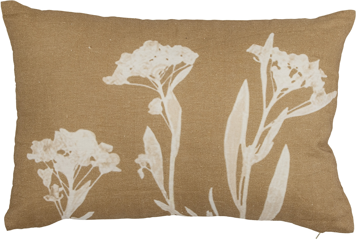 Pyntepude Med Fyld Bloomingville Gin Brun Hør 40x60 Cm Botanisk Mønster
