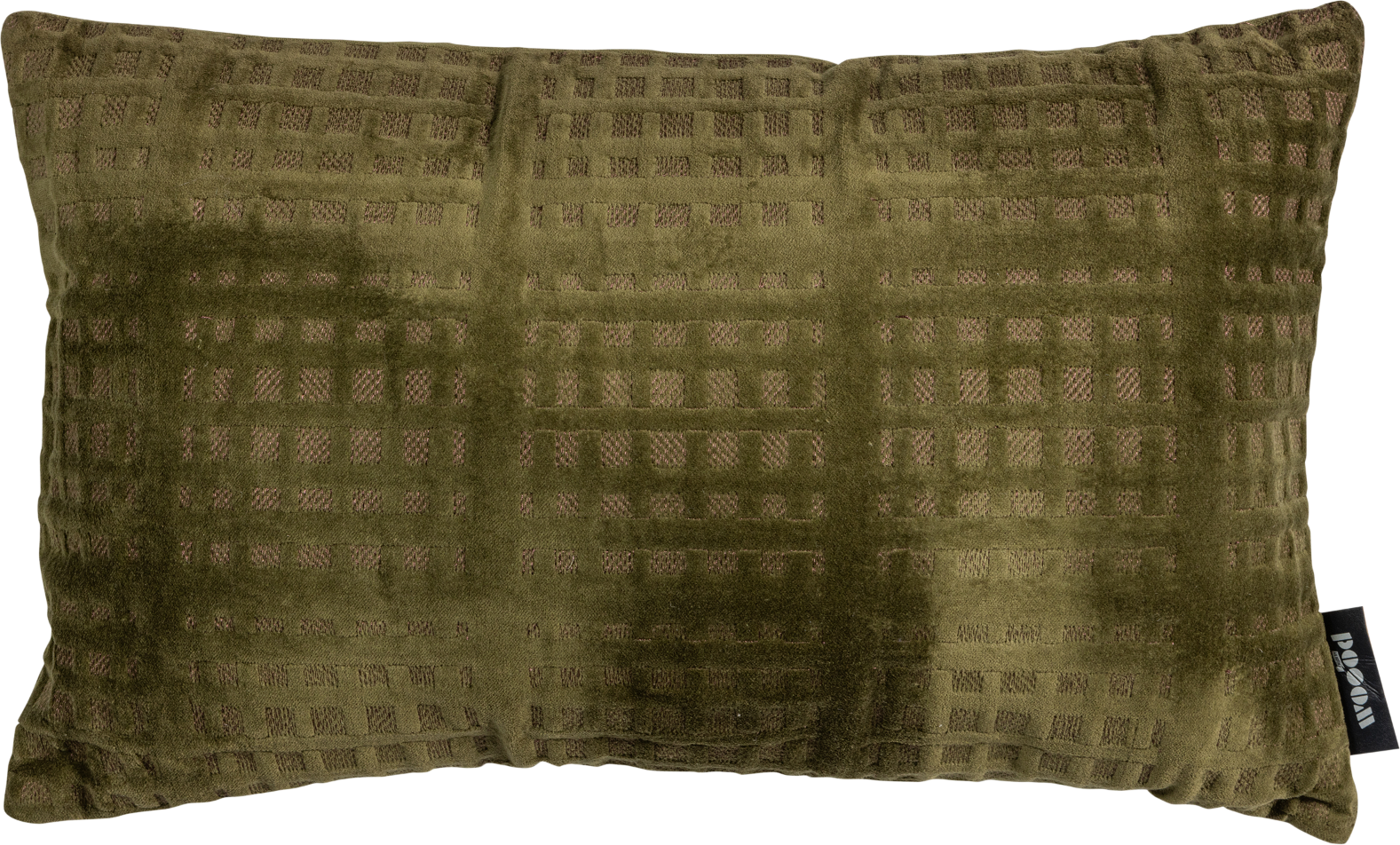 Pyntepude Med Fyld 30x50 Cm Woood Collection Lada Grøn Bomuld Velour Dekorationspude