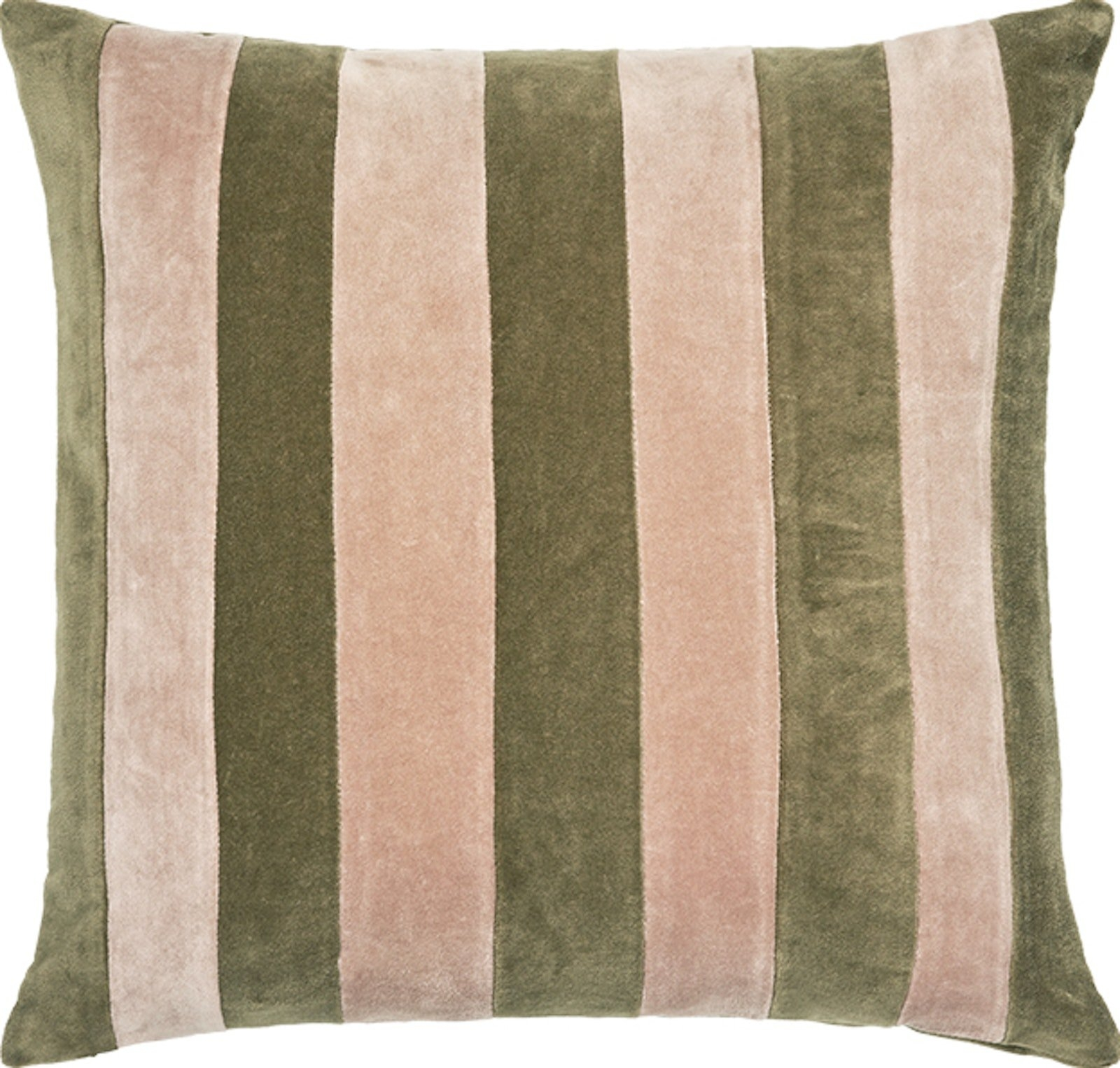 Pyntepudebetræk Cozy Living Carla – Grøn og Rosa 45x45 cm