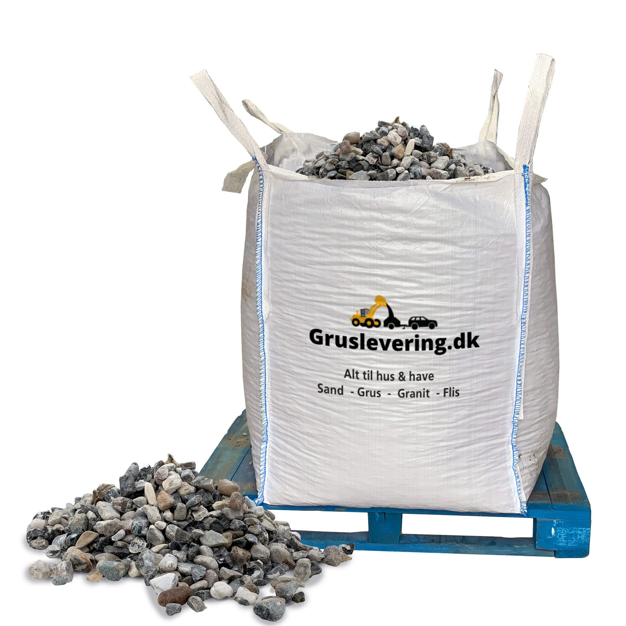 Pyntesten Singles Hvid 16 32 Mm Bigbag  Frit Leveret   Hele Danmark