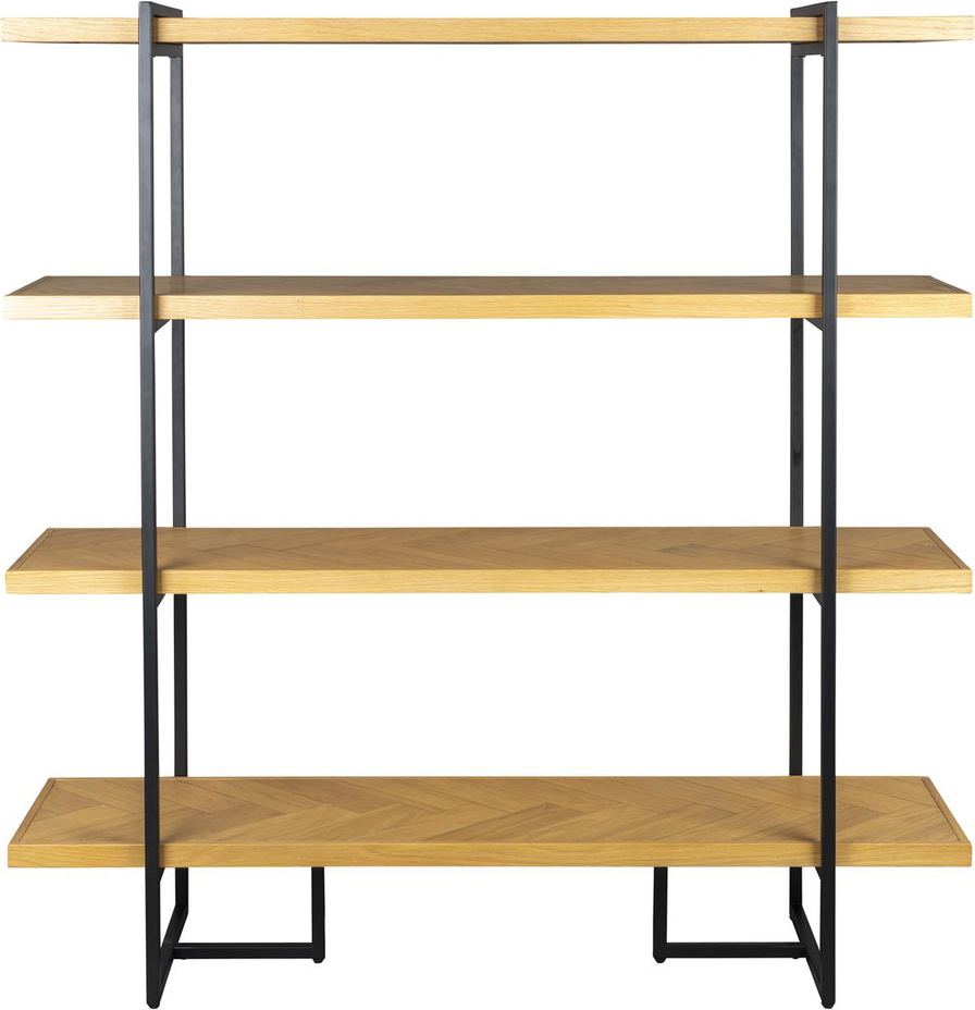 Reol Dutchbone Class   Egfinér Og Stål Mørk Sand   Opbevaringsreol 146   140   40 Cm
