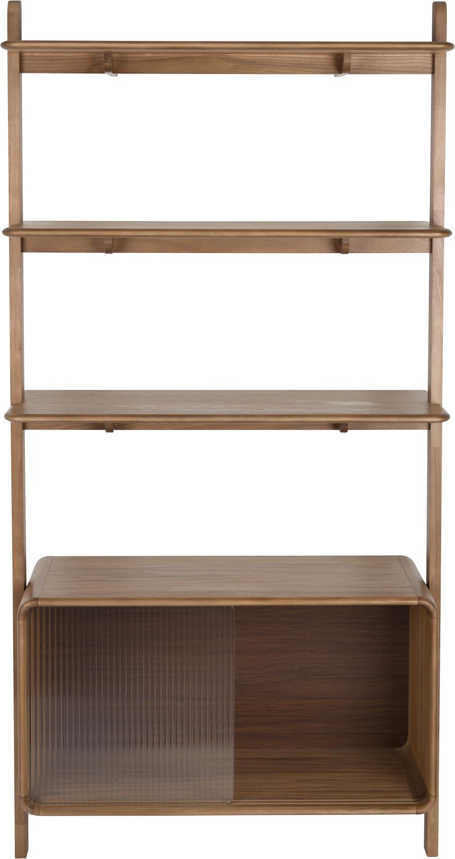 Elegant Reol i Asketræ med Mudderbrun Finish - Zuiver Rise