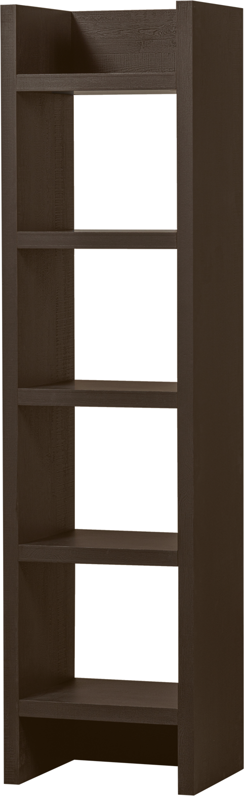 Reol Woood Timo Mørkebrun Træ H195xb50xd40 Cm Hyldereol åbne Hylder