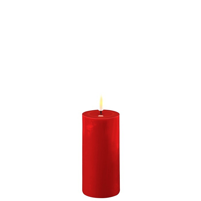 Rød Bloklys     10 Cm  Pr