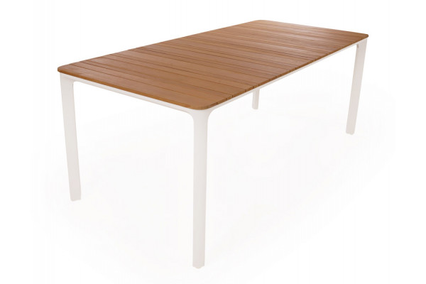 Ronja Havebord 90x200 Cm Hvid Teak