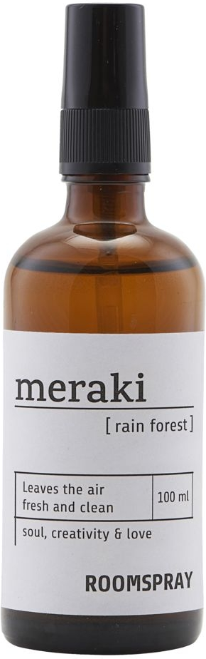 Roomspray Meraki Rain Forest 100 Ml   Duftfrisker Med Vandblomster  Mos   Patchouli