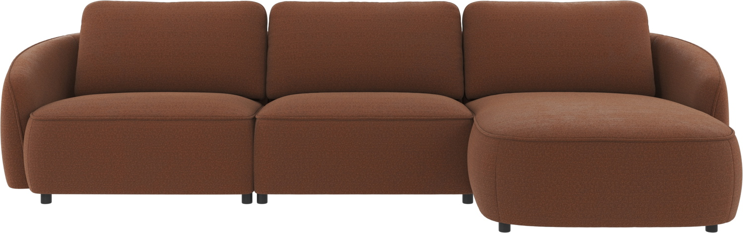 Rowico Norris Chaiselongsofa Højrevendt Rita 96 Rød 100  Polyester 319ã 162ã 80 Cm