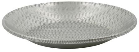 Rund Dekorationsbakke Meraki Malva Antik Sølv   Aluminium ø20 Cm