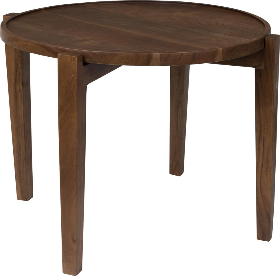 Vintage Rundt Sofabord Shane i Akacietræ – Kaffe-brun