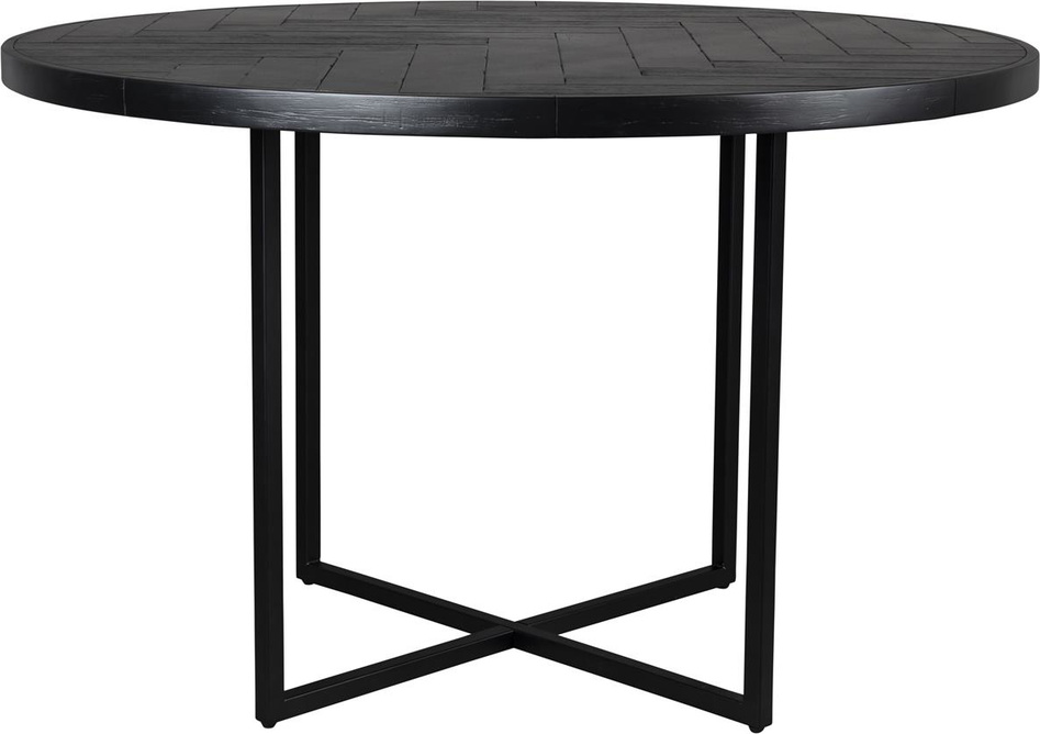Elegant Rundt Spisebord i Sort Stål fra Dutchbone Class