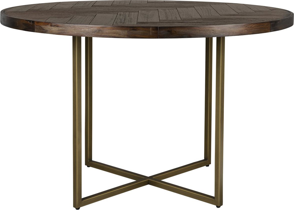 Rundt Spisebord Dutchbone Class Ø120 Cm – Mørk Naturtilbud!