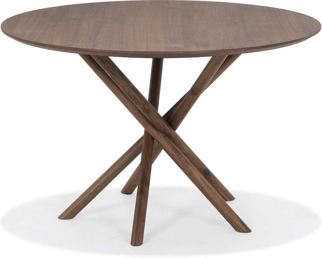 Elegant Rundt Spisebord i Valnød - Hasseris Design 120 cm