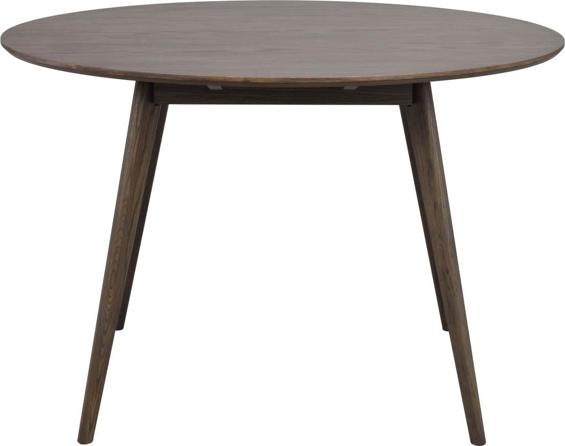 Rundt Spisebord Rowico Yumi ø115 Cm Lakeret Bordplade Mdf Med Egetræsfinér Og Ben Massiv Eg