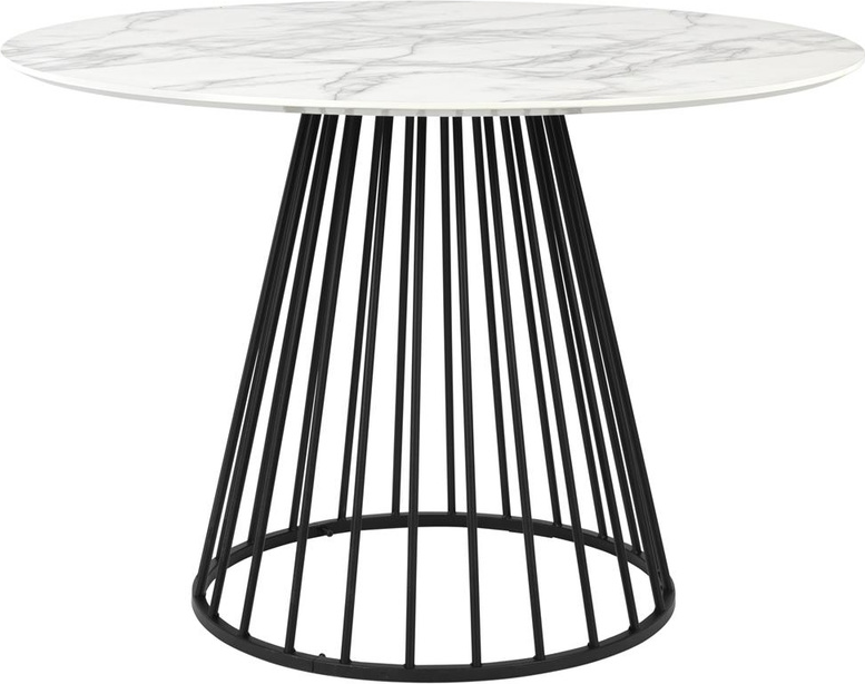 Rundt Spisebord Studio White Floris – Elegant Sort Metal