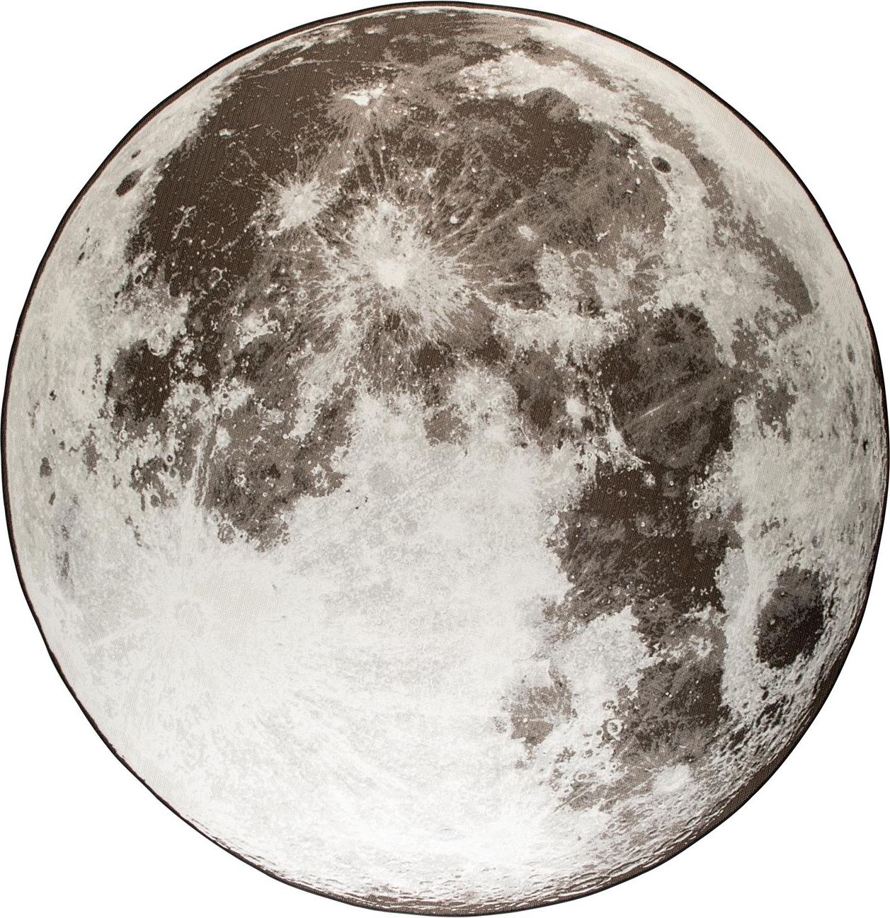 Rundt Lysgrå Udendørstæppe Zuiver Moon Ø200 cm